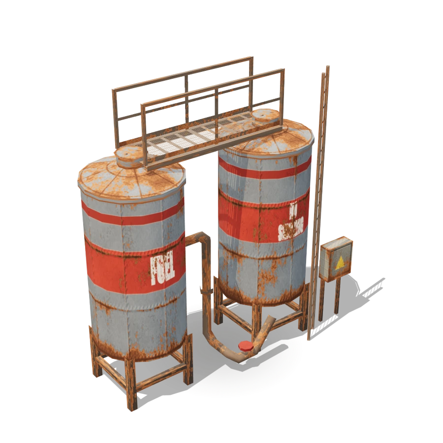 Twin Fuel Tanks with Catwalk