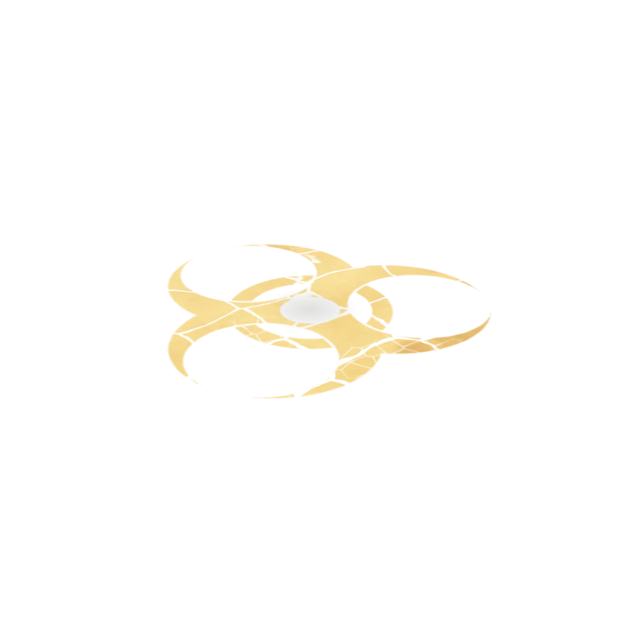 Painted Biohazard Symbol