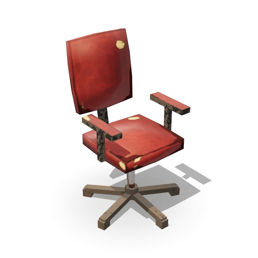 Torn Office Chair (Red)