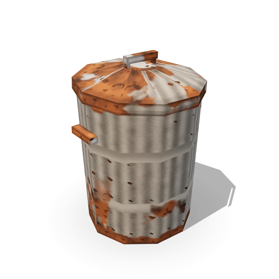 Metal Trash Can