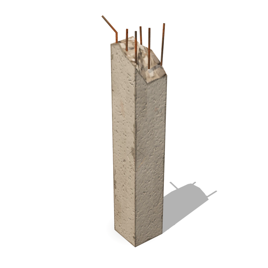 Broken Concrete Column