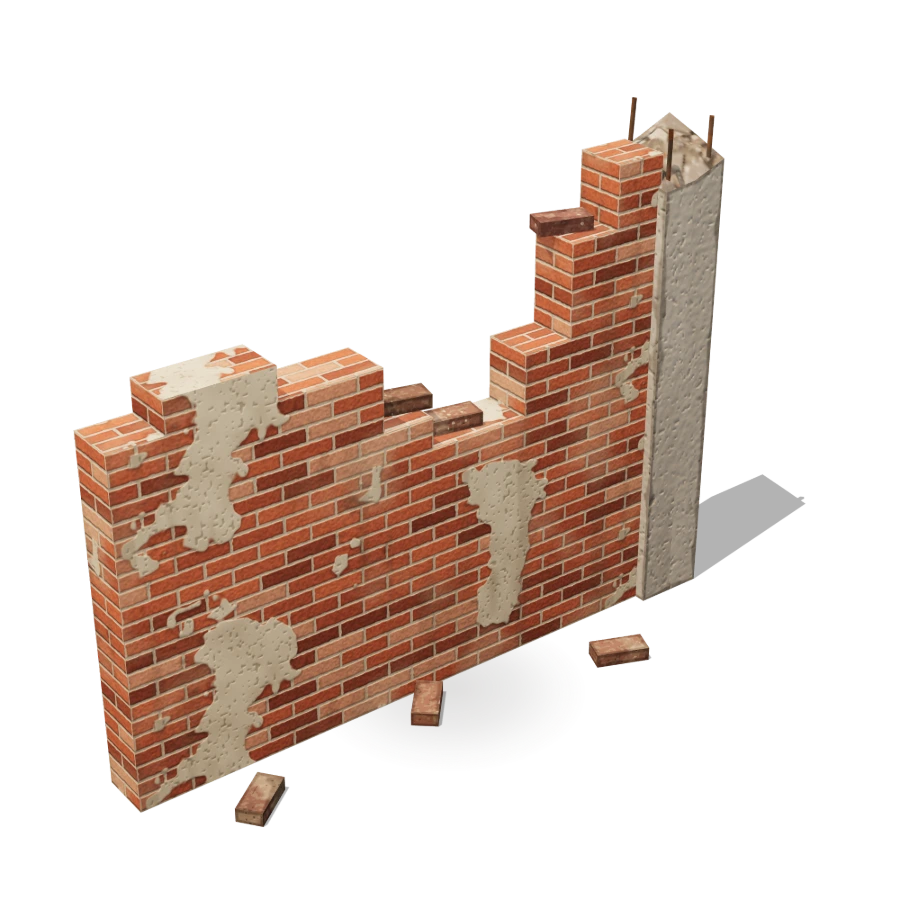 Wall Ruin with Pillar