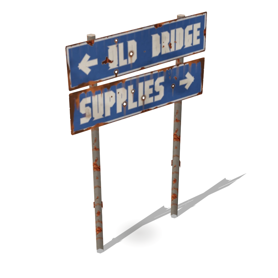 Blue Direction Signs