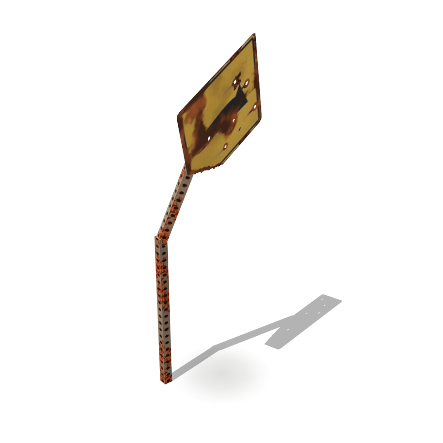 Bent Curve Warning Sign