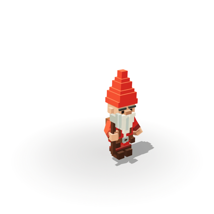 Blocky Crimson Gnome