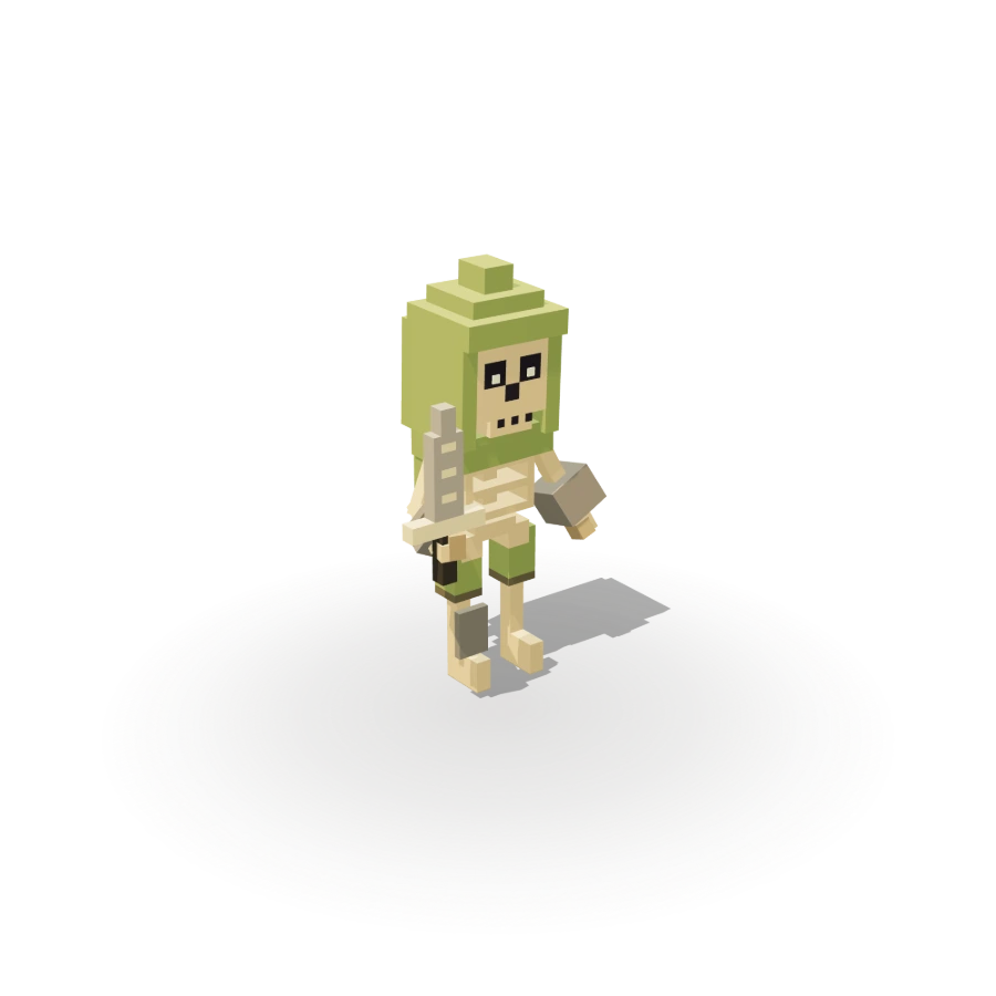 Blocky Moss Skeleton