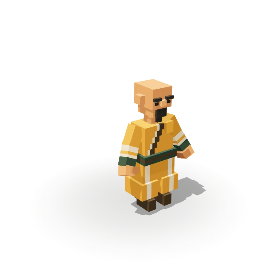 Blocky Ochre Monk