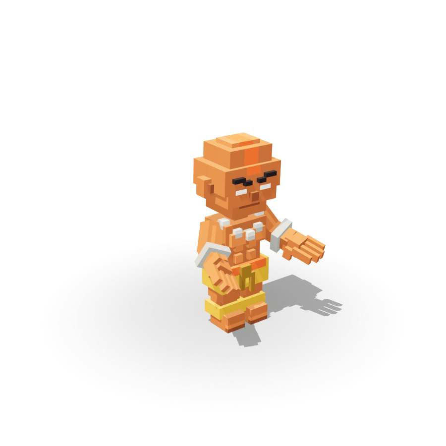 Blocky Sun Monk