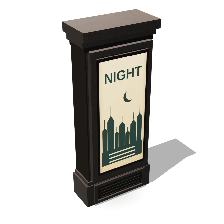 Illuminated Advertising Kiosk