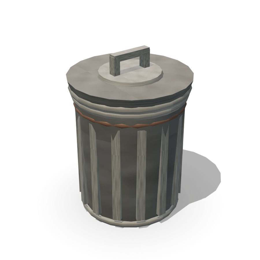 Round Trash Can