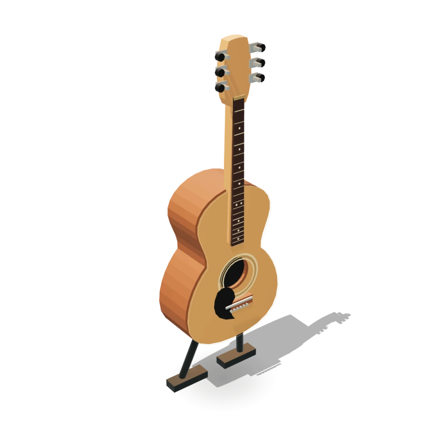 Acoustic Guitar and Stand