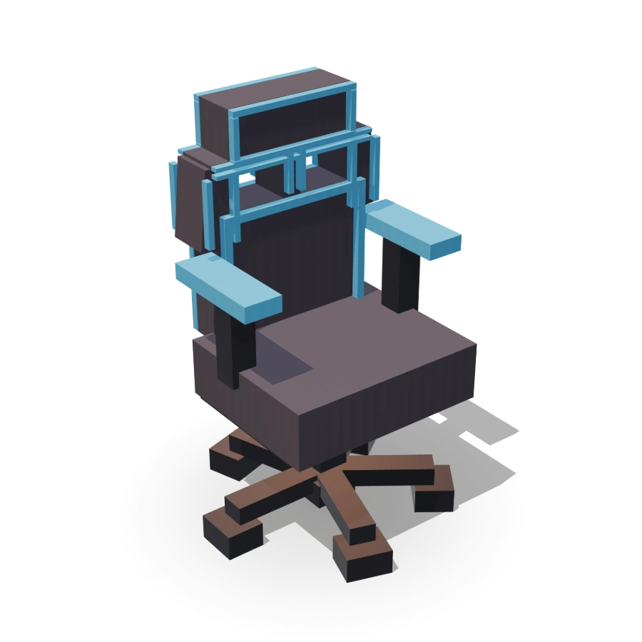 Cyan Trim Gaming Chair