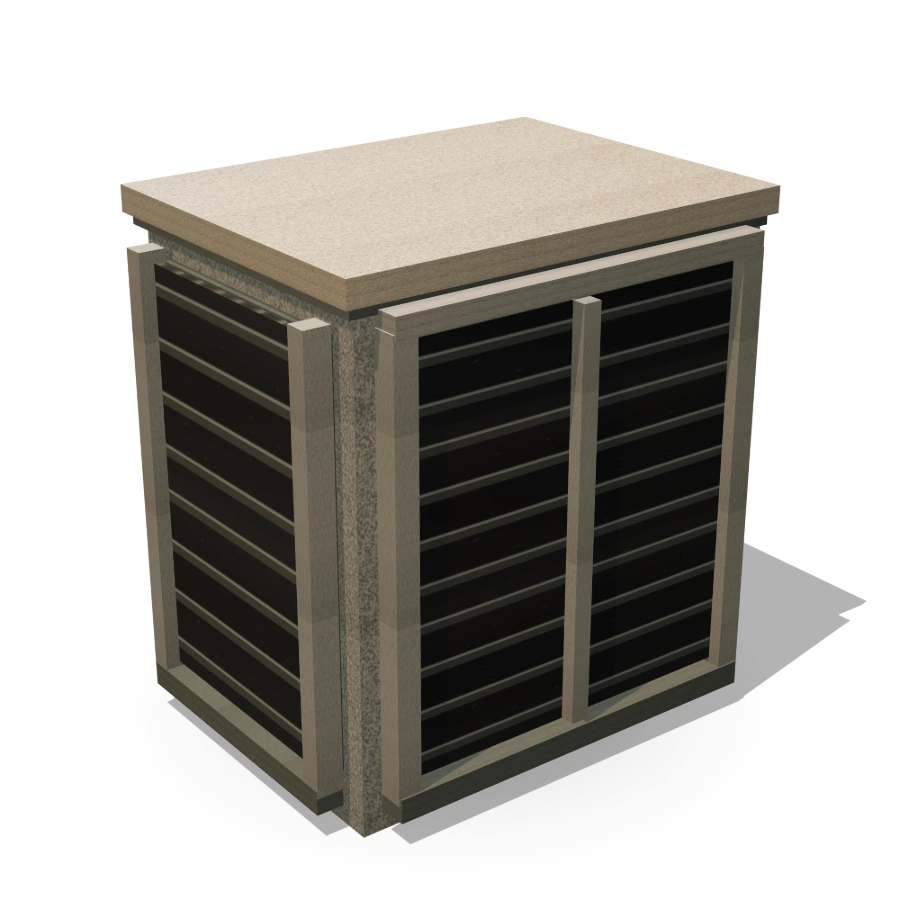Metal Louvered Booth