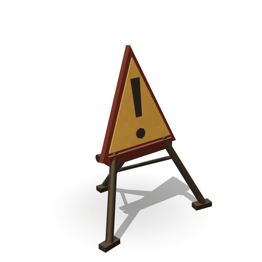 Tripod Warning Sign