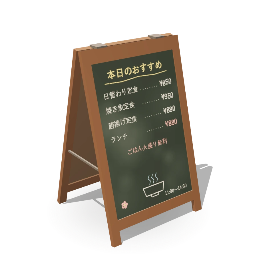 A-Frame Menu Sign