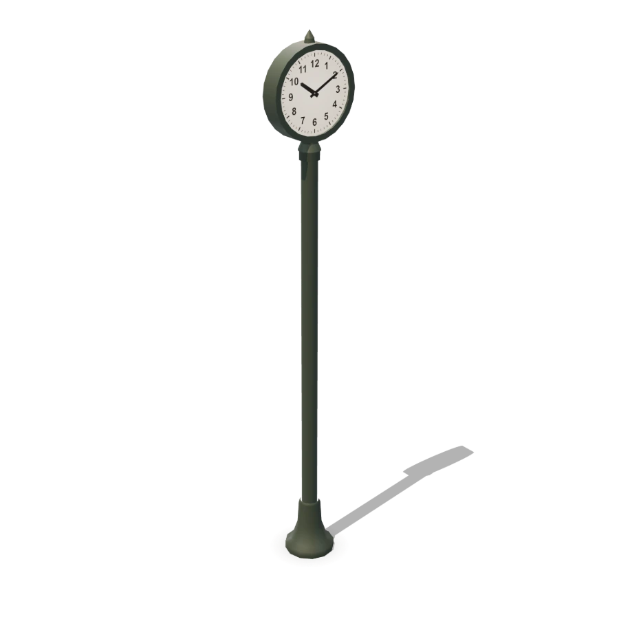 Park Clock Post