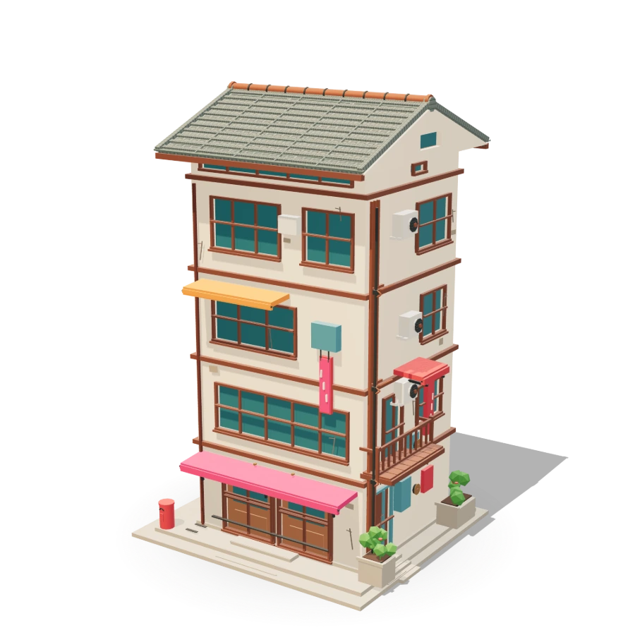 Japan Stacked Shop House