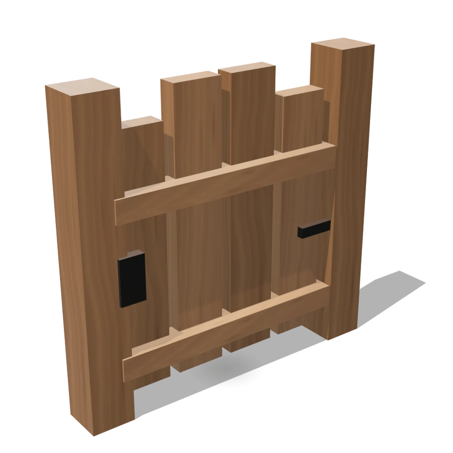 Arched Board Wood Gate