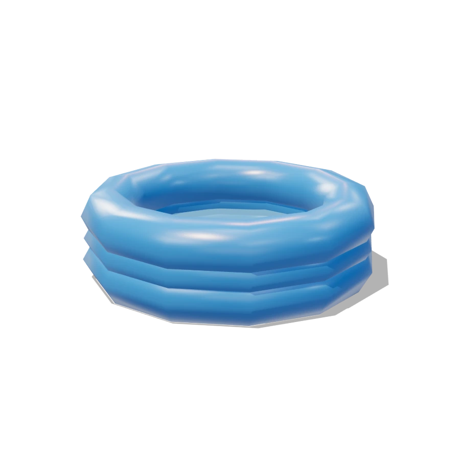 Blue Inflatable Kiddie Pool