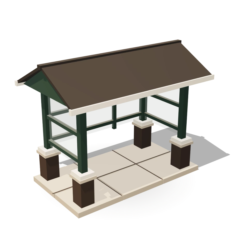 Gable Roof Bus Shelter