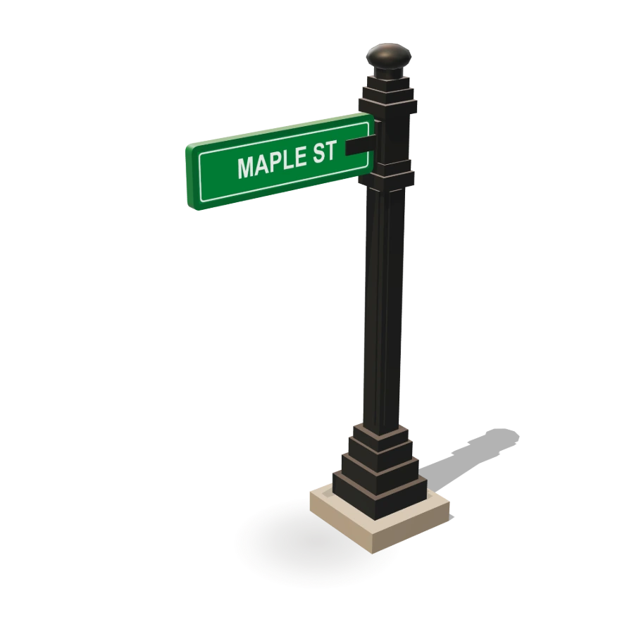 Maple Street Name Sign