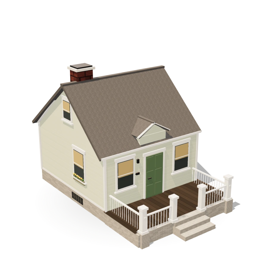 Cottage Dormer Porch