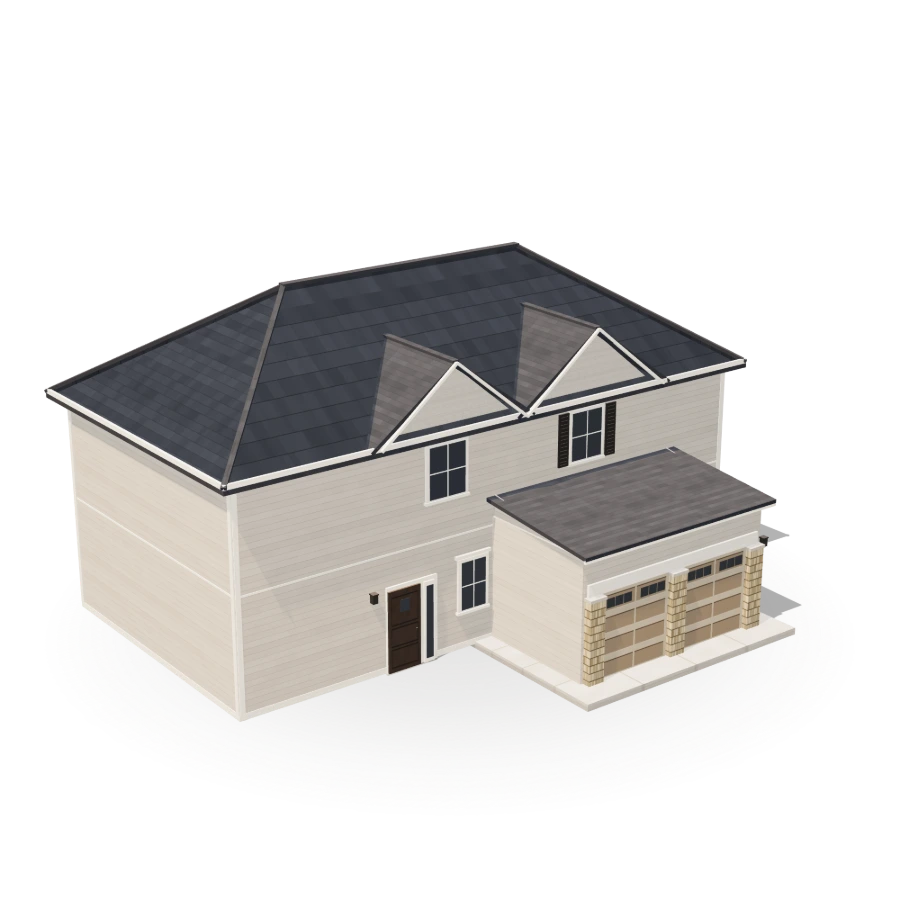 Craftsman Two Car House