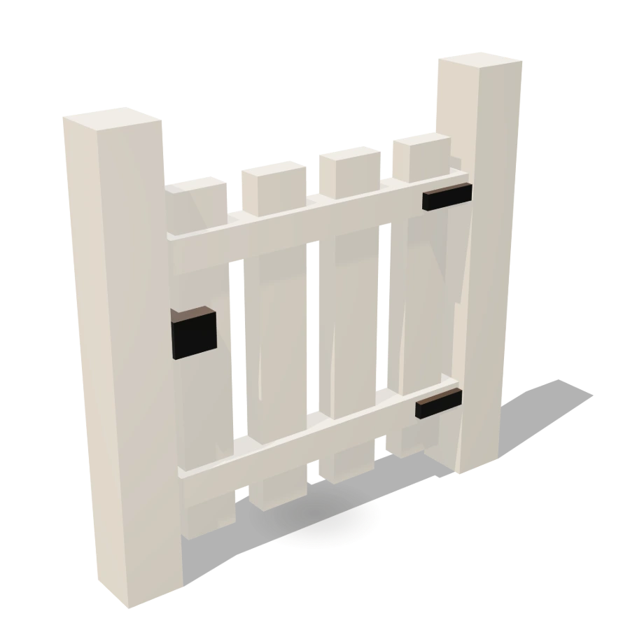 White Picket Garden Gate