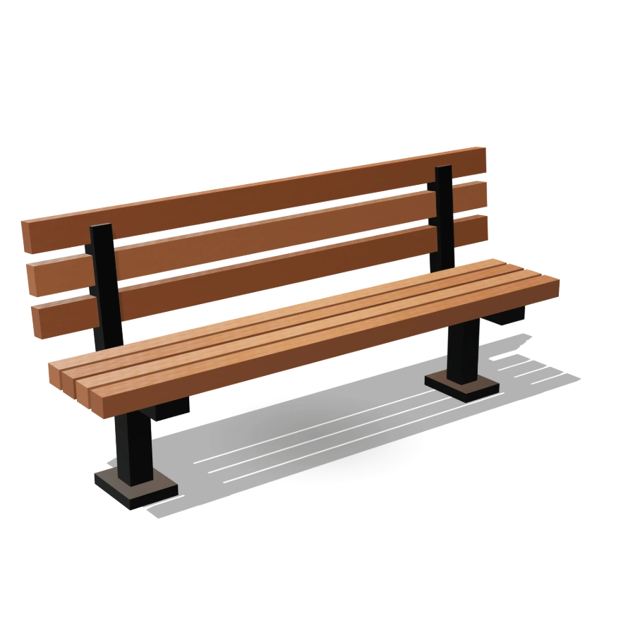 Wood Slat Transit Bench